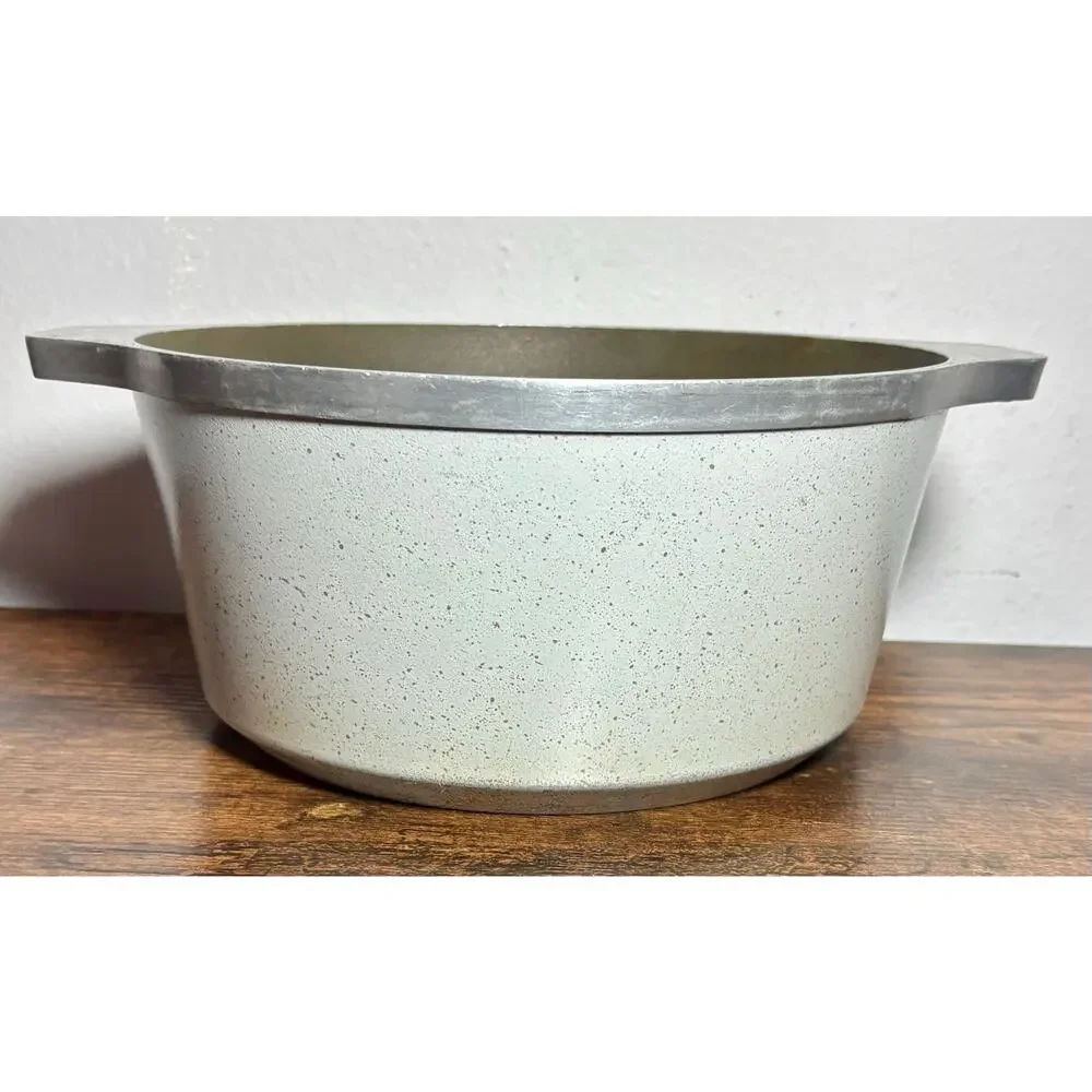 Vintage Club Classic Cookware Pressed Aluminum 5 Qt Stockpot Speckled Gray
